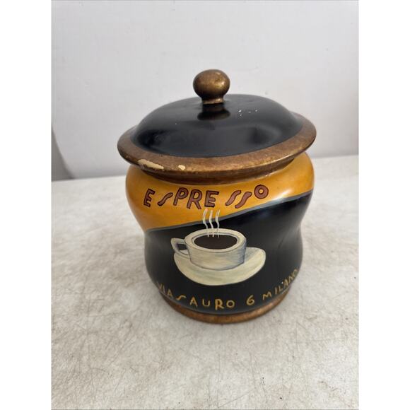 Vintage Marco Fabiano Heavy Ceramic Coffee Container With Lid - Picture 2 of 11